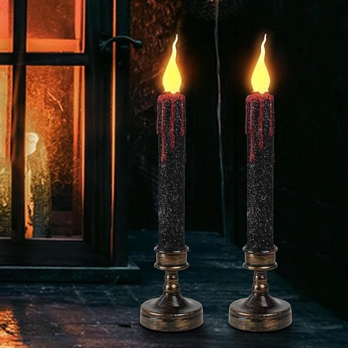Bougies sans flamme en acrylique, bougies à piles, bougies piliers