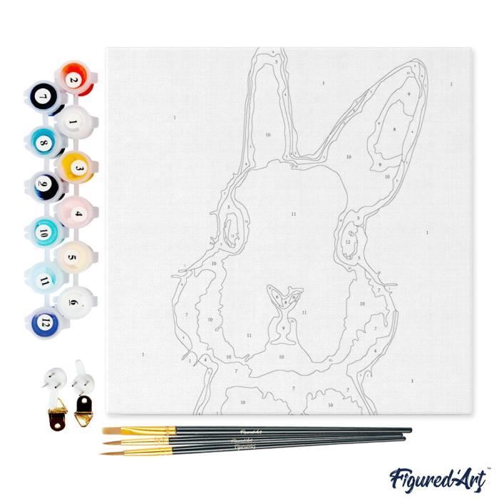 Figured'Art Peinture par Numéro Adulte avec Cadre Aquarelle de Venise - Activité Manuelle Kit de Loisir Créatif DIY Numéro d'Art Complet - 40x50cm toile tendue sur châssis