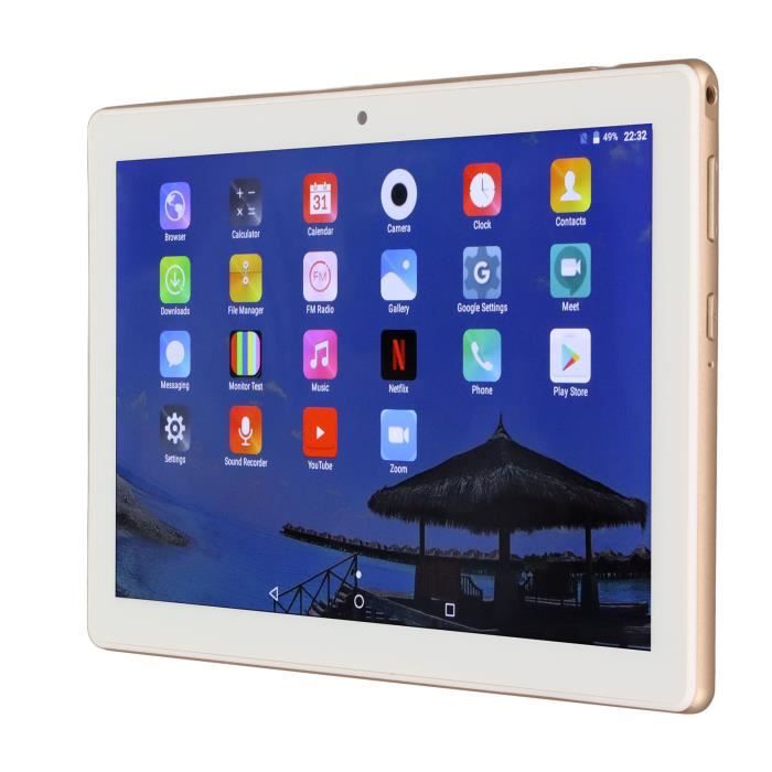 Qiilu Tablette 8 pouces Tablette PC de 8 pouces, 4 go de RAM, 64 go de ROM, écran d