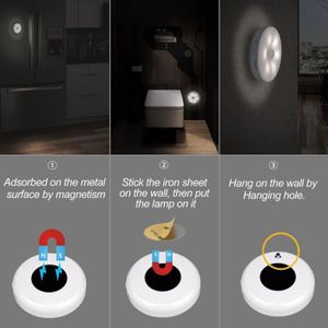 Lampe de Placard Spot LED Murale 2pcs Lampes Armoire Veilleuse Autocollante Telecommande Sans Fil pour Escalier Miroir Cuisine - Maison