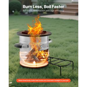 Poêle de Camping en Bois Léger Portable, Cuisinière Pliante