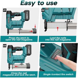 MAKITA Cloueur sans fil 18V LXT 2x5 Ah 15 à 35 mm en MAKPAC - DFN350RTJ MAKITA Cloueur sans fil 18V LXT 2x5 Ah 15 à 35 mm en MAKPAC - DFN350RTJ