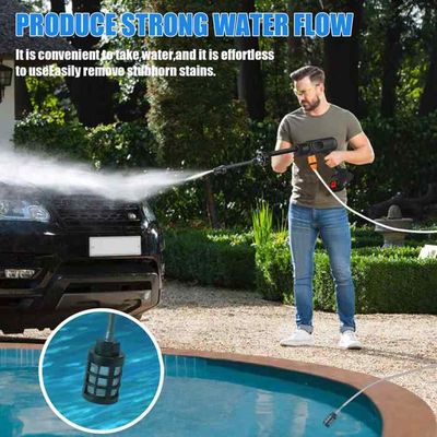 Nettoyeur Haute Pression Sans Fil 21V 95 Bar Portable Avec 2 Batteries - Buse 6 En 1 Pour Voiture Et Jardin