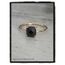 Bague Solitaire Carre Zirconium Noir Plaque Or 18 Carats Plaque Or