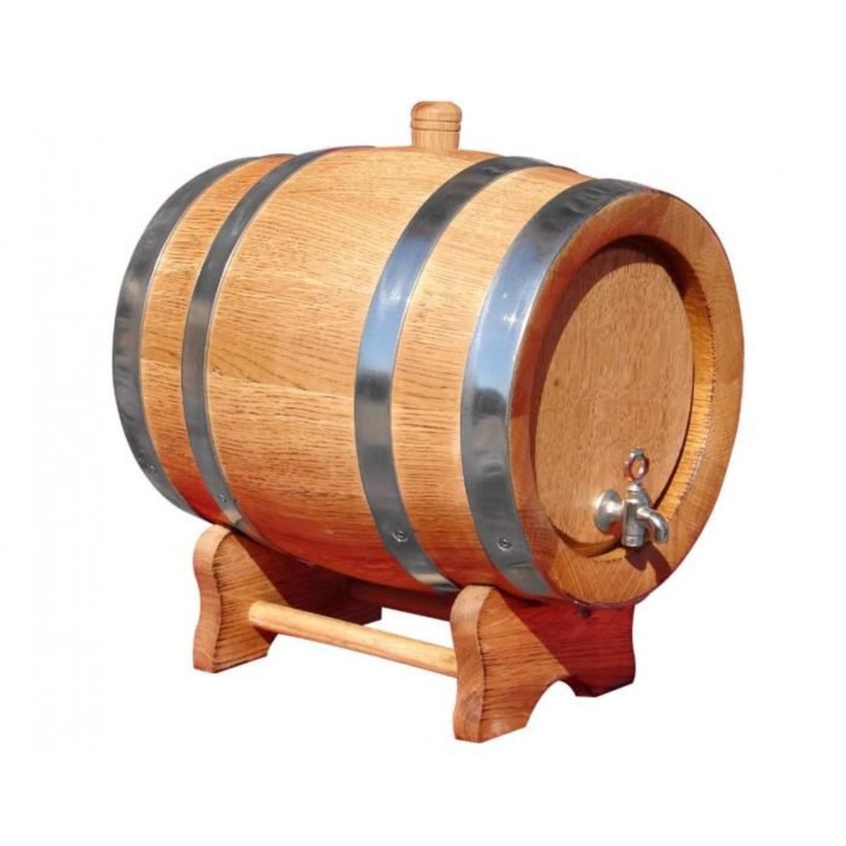 Tonneau Chêne 5L – Fut Vin Whisky Eau-de-Vie – Robinet + Support Bois – Personnalisé Vintage