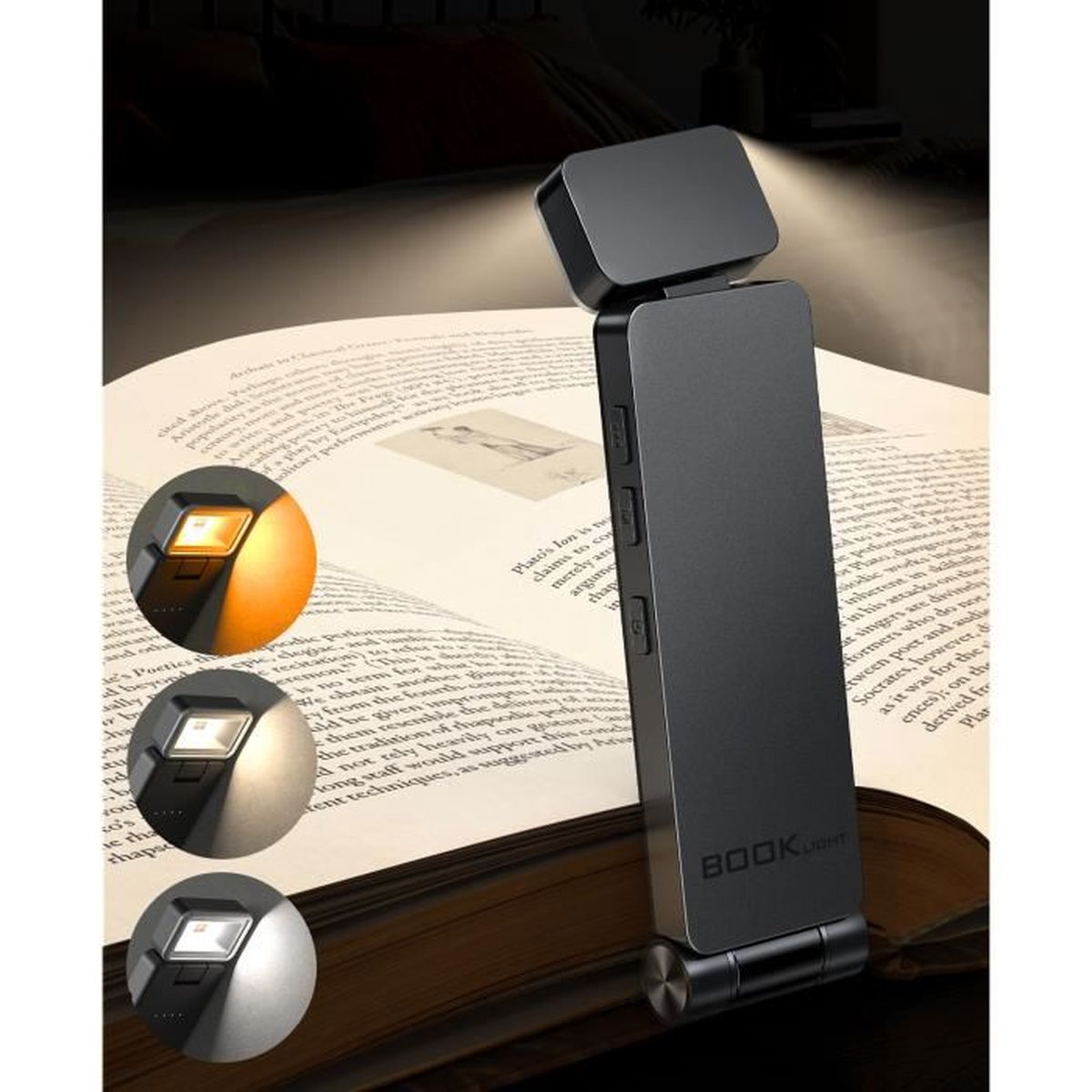Ansmann twinflex lampe liseuse lampe de lecture liseuse livre livre lumière  flexible avec 2 led clip lampe lampe de voyage à pin