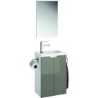 ALLIBERT BATH & DESIGN Meuble lave-mains suspendu gris anthracite brillant - Allibert