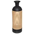 Vase Cannage - ATMOSPHERA - Arty - Noir et beige - Métal - Contemporain - Design
