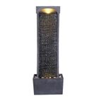 Fontaine de jardin,Teamson Home, Finition pierre, gris/noir, 34 X 22 X 98