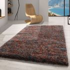 Carpetsale24 Tapis de salon chiné terre cuite 160x230 cm tapis shaggy à poils longs tapis moelleux