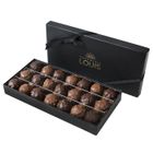 Chocolats rochers noirs et lait - 21 pièces - 2 saveurs -100% français - Chocolats LOUIS - Coffret cadeau pour toutes occasions