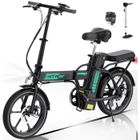 HITWAY Vélo électrique Pliable 16" - Batterie 36V - 8,4Ah - Pédalage assisté - Pompe à vélo gratuite