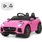 Voiture Électrique Enfant Jaguar F-type SVR avec Télécommande, Lumières LED / Lecteur MP3, Port USB, Démarrage Progressif, Rose