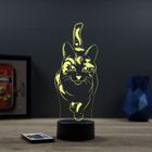 Lampe de chevet veilleuse - JNB-MAKER - Modèle Chat - 16 couleurs - Télécommande - Fabriquée en France