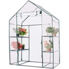 RELAX4LIFE Serre de Jardin en PVC avec Étagère en Maille de Fer et Bâche pour Serre Transparent