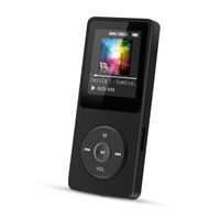 Lecteur MP3 AGPTEK 8Go avec écran 1.8” et autonomie de 70h - Noir