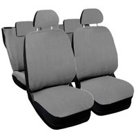 Lupex Shop Housses de siège auto compatibles pour Grande Punto 3p Gris Clair