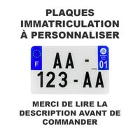 Plaque d'immatriculation MOTO Homologuée France à personnaliser Prenium en Plexiglas - Lire la description avant de commander