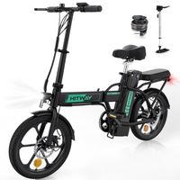 HITWAY Vélo électrique Pliable 16" - Batterie 36V - 8,4Ah - Pédalage assisté - Pompe à vélo gratuite