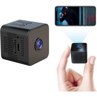 Mini Camera Espion sans Fil Enregistreur,HD1080P Magnetic Spy Cam WIFI Nanny Caméra Cachée avec Détection de Mouvement
