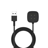 Câble de chargeur magnétique pour Fitbit Versa4 Sense 2 - LICHIFIT - 30cm - Noir