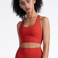 Débardeur de sport pour femme sans couture - HY™ - Fitness antichoc - Rouge