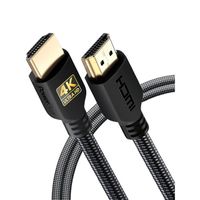 Câble HDMI 4K PowerBear de 5 m | Haute vitesse, en nylon tressé et connecteurs plaqués or, 4K  60Hz, Ultra HD, 2K, 1080P