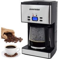 Machine à café - SYNTROX - Minuterie - 10 tasses - Acier inoxydable
