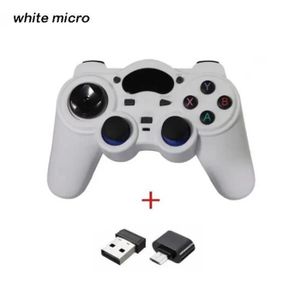 MANETTE JEUX VIDÉO Micro blanc - Manette de jeu OTG sans fil pour Android, 2.4GHz, contrôleur de jeu, joystick pour smartphones,