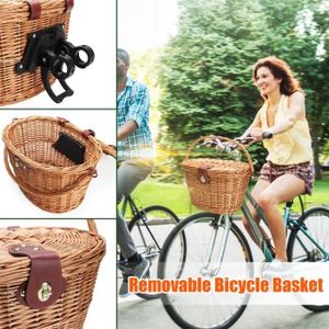 PROKTH Panier de Bicyclette Panier Velo Femme Panier Osier Velo Convient /à Toutes Sortes de v/élos Grande capacit/é 1PC
