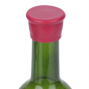 Livraison de couleur aléatoire de bouchon de bouteille de silicone de  conservation de vin rouge de forme de vis de 10 PCS