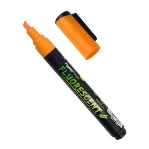 MARQUEUR 1Pcs Orange - Stylo marqueur liquide Fluorescent à pointe Oblique de 6mm, pour tableau lumineux LED, verre, m