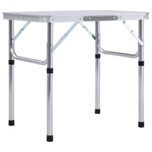 TABLE DE CAMPING SWEET Table pliable de camping Blanc Aluminium 60x