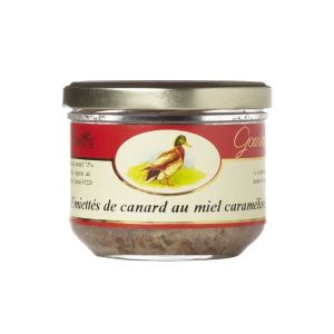 FRIANDISE Emietté de canard au miel caramélisé, Les Treilles Gourmandes  180 gr