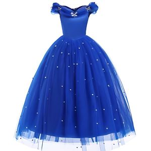 DÉGUISEMENT - PANOPLIE Déguisement Princesse Bleu - FINDPITAYA - Cendrillon - Col V - Cosplay Halloween Noël - 3-14 ans