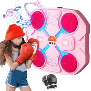Machine de Boxe Musicale Bluetooth Intelligente avec Gants de Boxe, 6 Vitesses, 2 Modes, Mode de Comptage - Sport