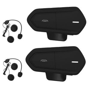 INTERCOM MOTO 2 Pcs Moto Bluetooth,Kit Communication Oreillette 