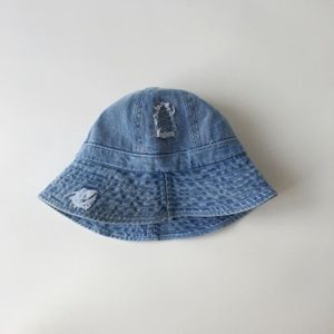 CASQUETTE CASQUETTE, light blue-49-51CM(1-6 years)--Chapeaux de soleil en Denim pour enfants, seau de Cowboy, pour la plage, pour fille, chape