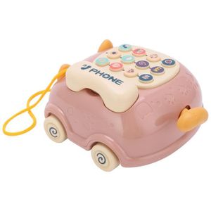 TÉLÉPHONE JOUET Zerone Baby Mobile Car Phone, Baby Phone Toy Plastic Durable Cute  for Kids for Simulation Cat Phone for Toy for jeux air Rose