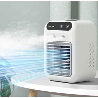 Ventilateur Climatiseur Portable – 3 Modes, 7 Lumières RGB, USB, Faible