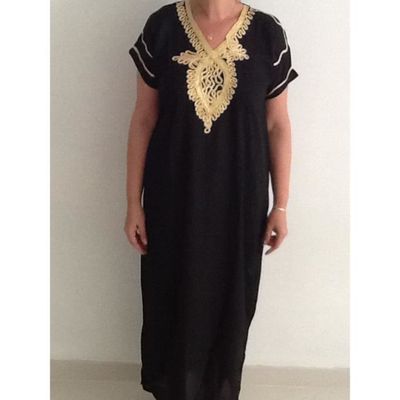 Djellaba robe noir et or femme maroc mariage Noir Cdiscount Pr t