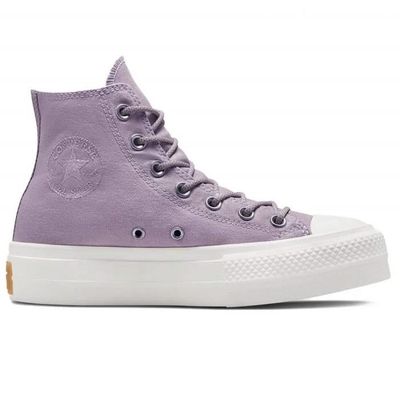 Baskets plateforme en toile Chuck Taylor All Star Lift pour femme Converse Violet Violet Cdiscount Chaussures