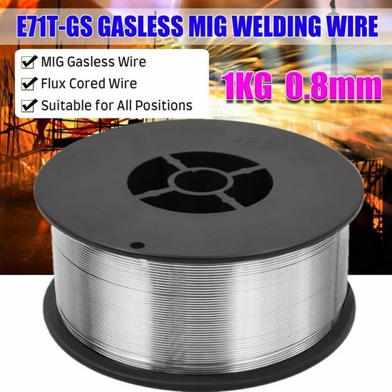 Fil à Souder Sans Gaz HITBOX 0,8 Mm - Lot De 2 Bobines 1 Kg Pour Acier Inoxydable