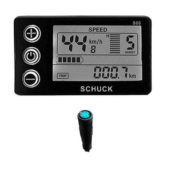 Yosoo Health Gear Écran LCD Ebike, Ebike S866 Compteur LCD 24v 36v 48v