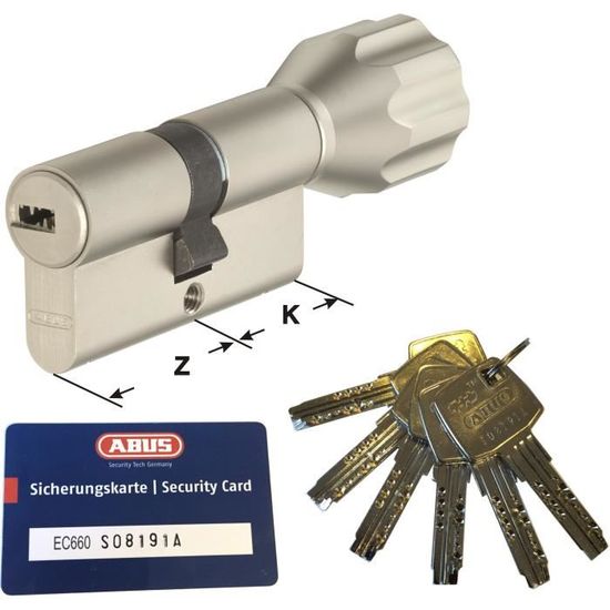 ABUS ECK550NP profilé ECK660NP Z50/K35mm Cylindre à bouton, Cylindre de ...