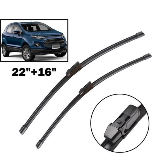 2 Balais D'essuie-glace Avant Pour Ford F150/Raptor 2009-2020 - Noir Et Vert - Conduite à Gauche