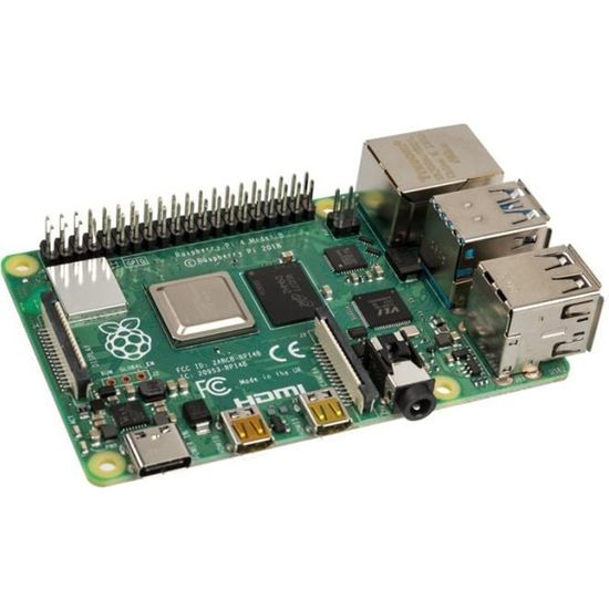 Raspberry Pi 4B, 4x 1,5 GHz, 4 GB RAM, WiFi & BT, SoC-Mini-Mainb 0,000000 Noir