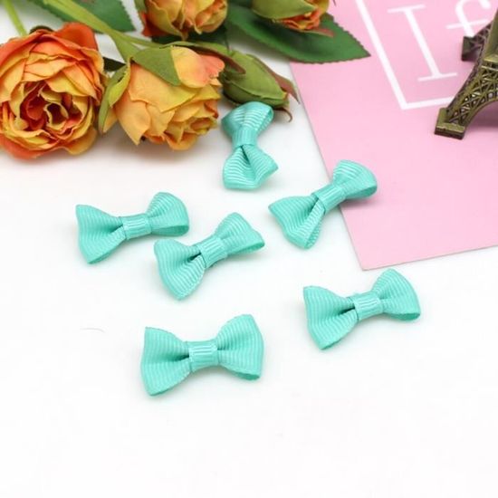 60 Pièces Mini Nœuds En Ruban Violet Foncé Avec Perle - Appliques Fleur Pour Bricolage, Nœuds Cheveux, Couture, Mariage & Décoration Noël
