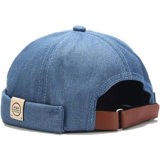 Bonnet/skullcap Unisexe En Coton Type Melon Docker - Tour De Tête Réglable 56-60 Cm - Neuf Avec étiquettes