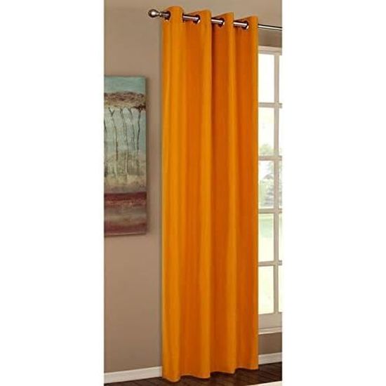 heimtexland ® Dekoschal mit Schlaufen und Kräuselband uni in orange HxB 175x140 cm BLICKDICHT